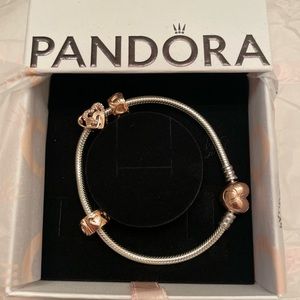 Womens Heart Charm Pandora Bracelet